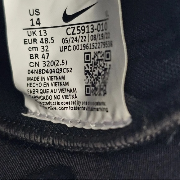 Nike Force Zoom Trout 8 Elite Mid Metal Baseball Cleats CZ5913 010 Size 14 - Picture 5 of 5